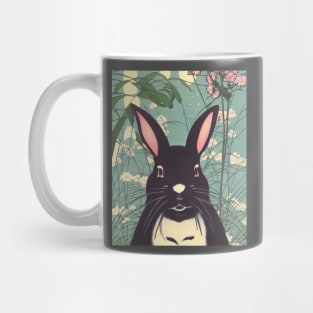 With My New Zealand Rabbit Girl in Floral Jungle Mug